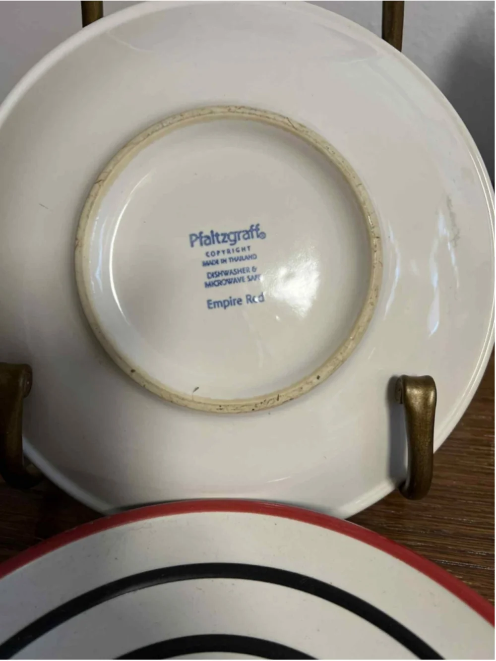 Pfaltzgraff Empire Red Salad Plates Set of 2 7.5in Discontinued Vintage HTF